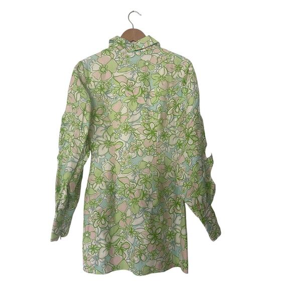 NWT C/MEO Far Away Mini Dress Apple Green Floral Size 4 - Picture 7 of 9